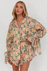 Telling Secrets Frill Trim Shorts Lemon