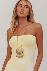 Palawan Long Shell Pendant Necklace Gold