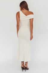 Mazon One-Shoulder Knit Maxi Dress Butter