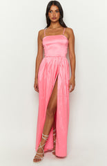 Sunnie Pink Strapless Maxi Dress