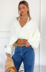 Jen White Knit Cardigan